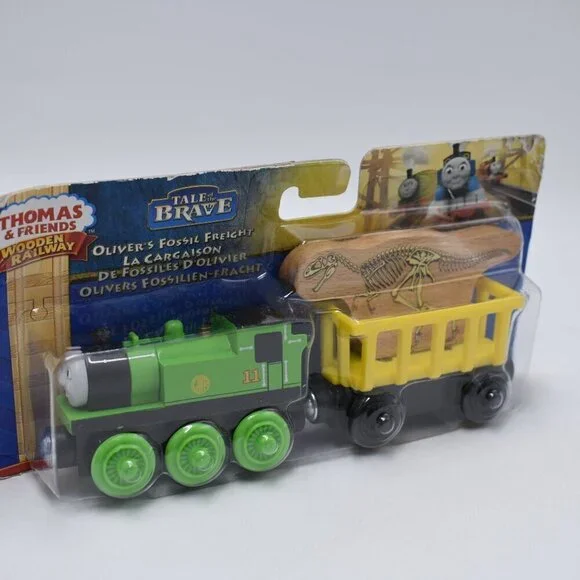 Tale of the Brave Oliver's Fossil Freight Dino Fossil Car Thomas & Friends Wood - Picture 10 of 12